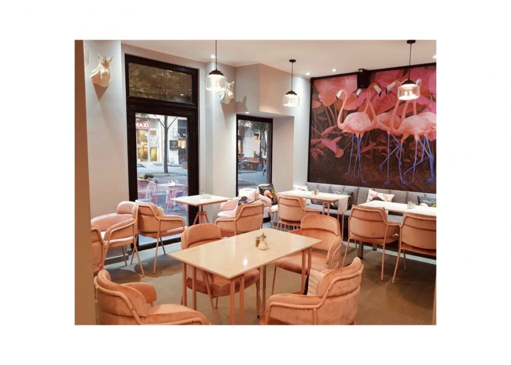 Restoran Flamingo — dizajn enterijera